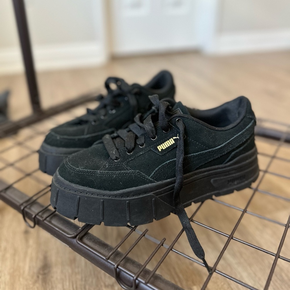PUMA Mayze Stack Suede Black Gold W